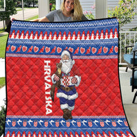 Croatia Christmas Quilt Djed Bozicnjak Hrvatska - Wonder Print Shop