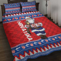 Croatia Christmas Quilt Bed Set Djed Bozicnjak Hrvatska - Wonder Print Shop