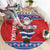 Croatia Christmas Round Carpet Djed Bozicnjak Hrvatska - Wonder Print Shop