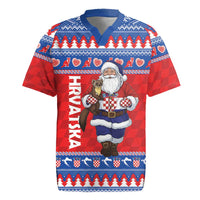 Croatia Christmas Rugby Jersey Djed Bozicnjak Hrvatska - Wonder Print Shop