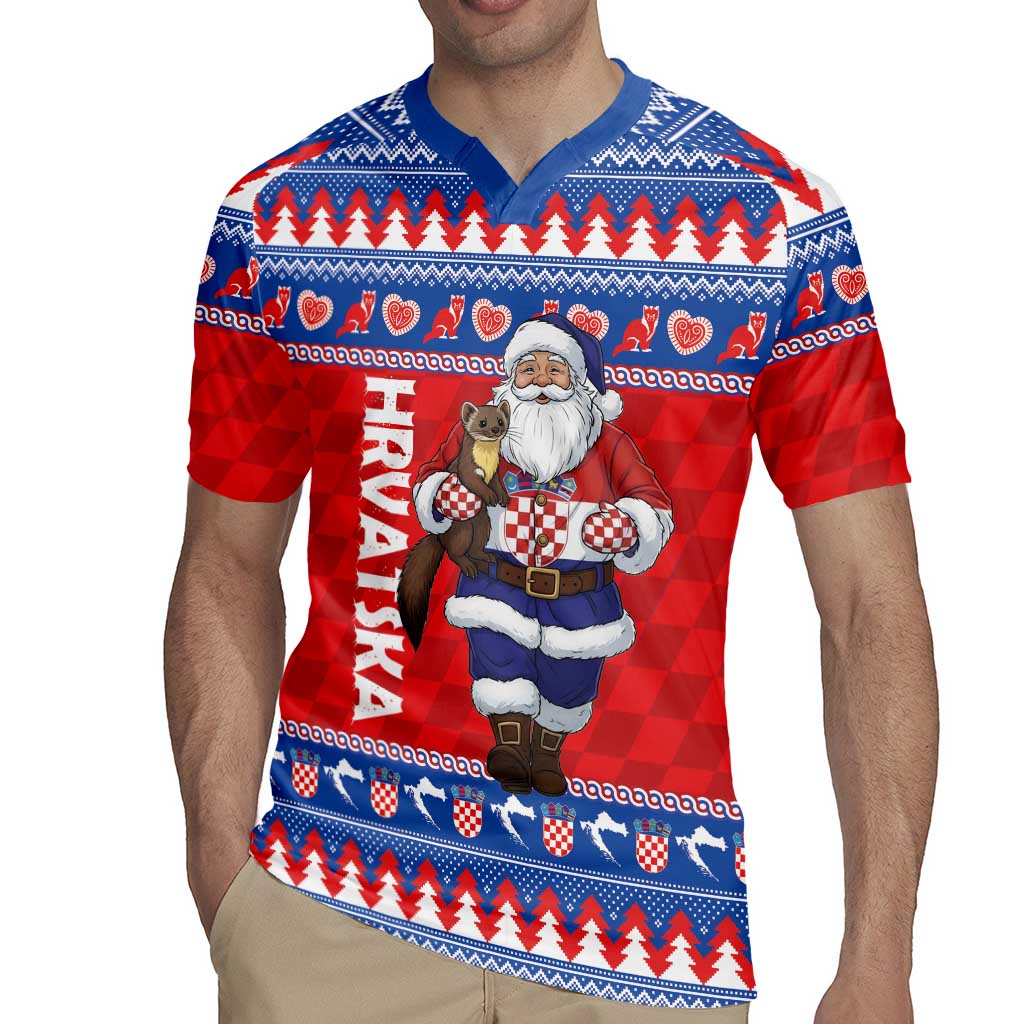 Croatia Christmas Rugby Jersey Djed Bozicnjak Hrvatska - Wonder Print Shop