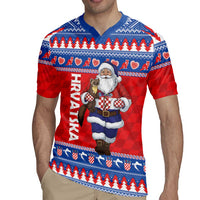 Croatia Christmas Rugby Jersey Djed Bozicnjak Hrvatska - Wonder Print Shop