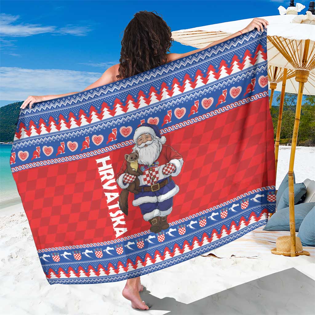 Croatia Christmas Sarong Djed Bozicnjak Hrvatska - Wonder Print Shop
