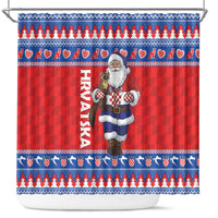 Croatia Christmas Shower Curtain Djed Bozicnjak Hrvatska - Wonder Print Shop