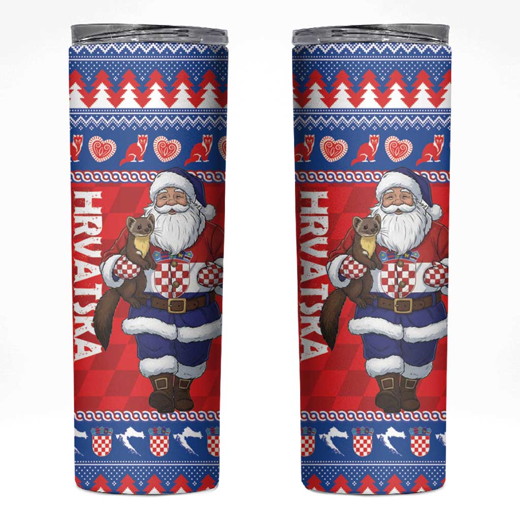 Croatia Christmas Skinny Tumbler Djed Bozicnjak Hrvatska - Wonder Print Shop