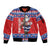 Croatia Christmas Sleeve Zip Bomber Jacket Djed Bozicnjak Hrvatska - Wonder Print Shop