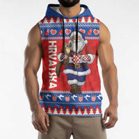 Croatia Christmas Sleeveless Hoodie Djed Bozicnjak Hrvatska - Wonder Print Shop