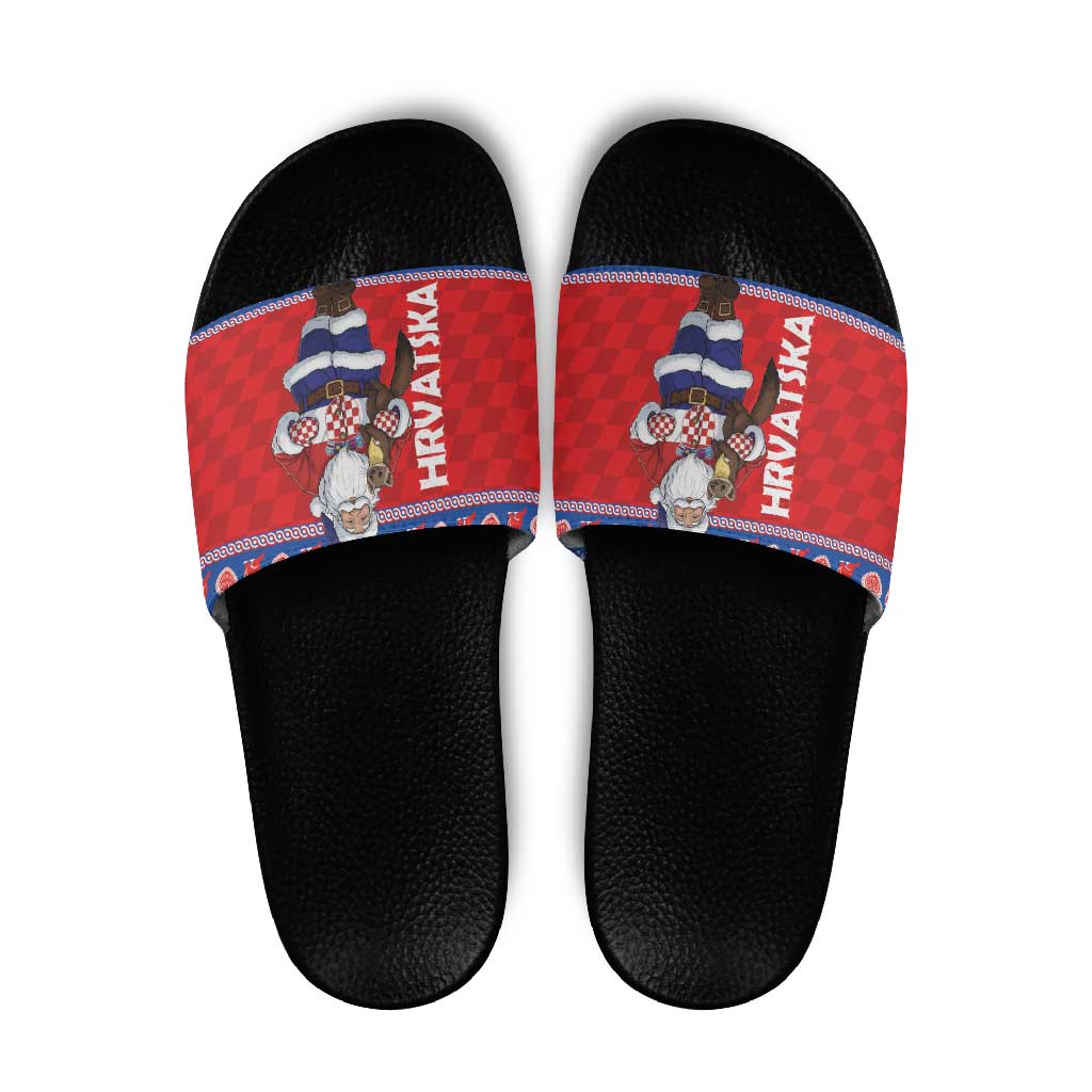 Croatia Christmas Slide Sandals Djed Bozicnjak Hrvatska - Wonder Print Shop