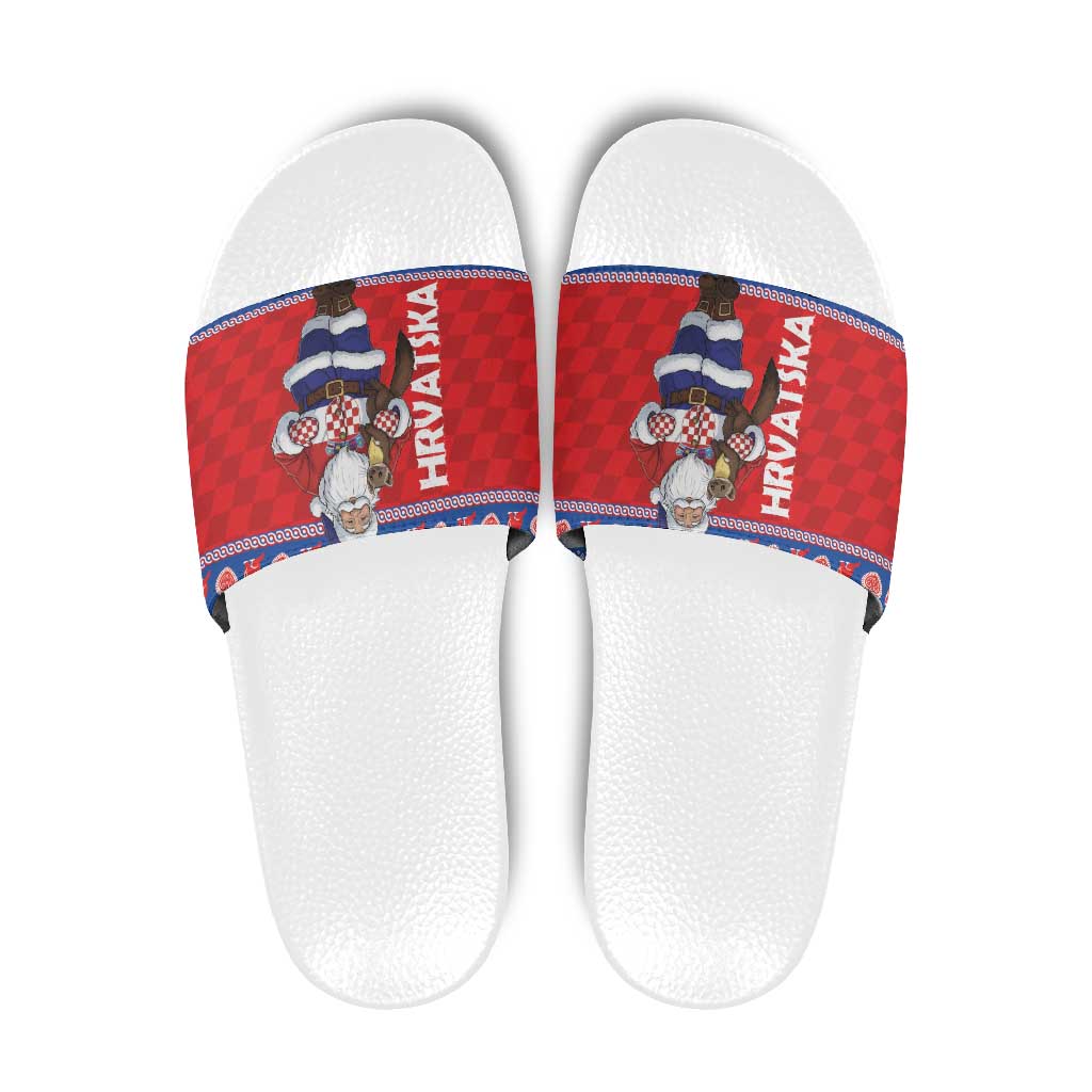 Croatia Christmas Slide Sandals Djed Bozicnjak Hrvatska - Wonder Print Shop