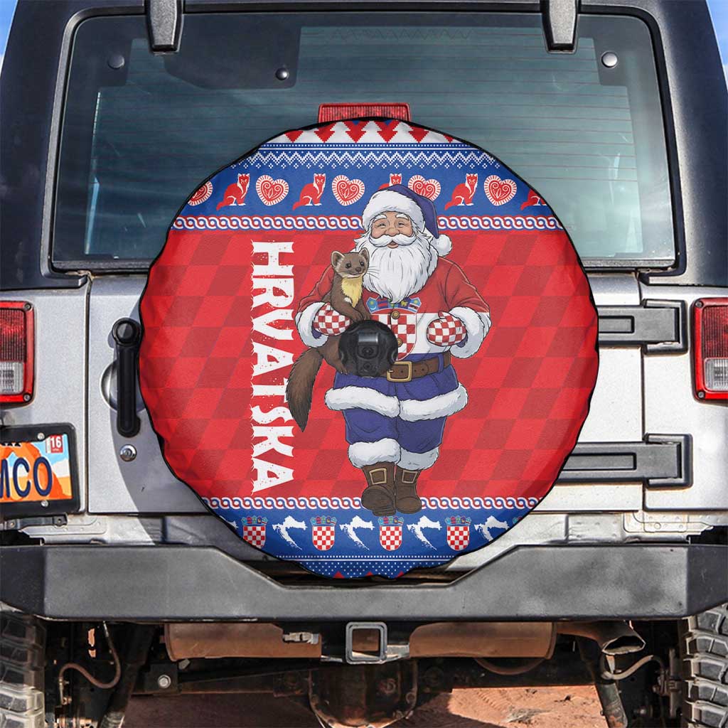 Croatia Christmas Spare Tire Cover Djed Bozicnjak Hrvatska - Wonder Print Shop