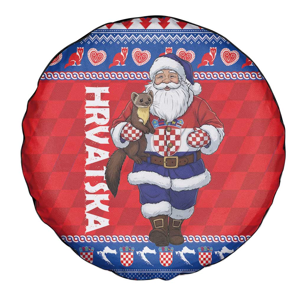 Croatia Christmas Spare Tire Cover Djed Bozicnjak Hrvatska - Wonder Print Shop