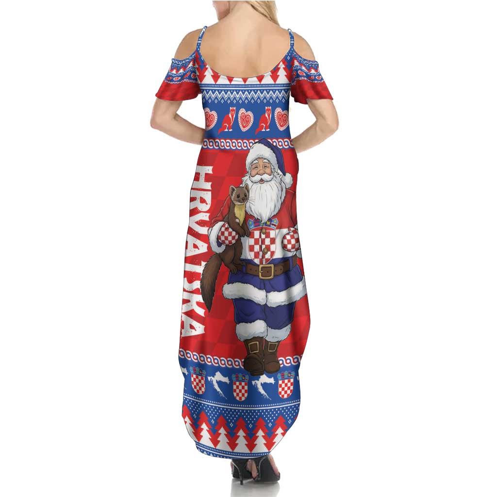 Croatia Christmas Summer Maxi Dress Djed Bozicnjak Hrvatska - Wonder Print Shop
