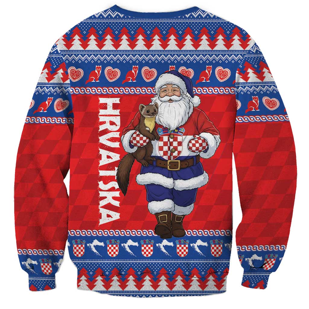 Croatia Christmas Sweatshirt Djed Bozicnjak Hrvatska - Wonder Print Shop