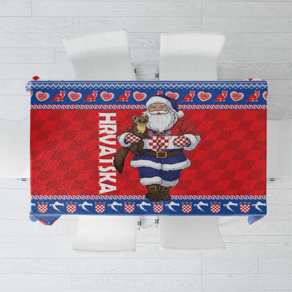 Croatia Christmas Tablecloth Djed Bozicnjak Hrvatska - Wonder Print Shop