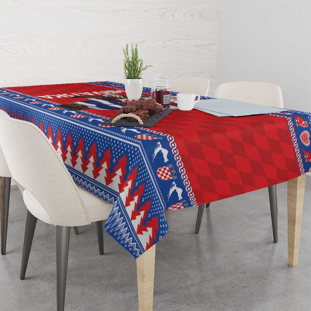 Croatia Christmas Tablecloth Djed Bozicnjak Hrvatska - Wonder Print Shop