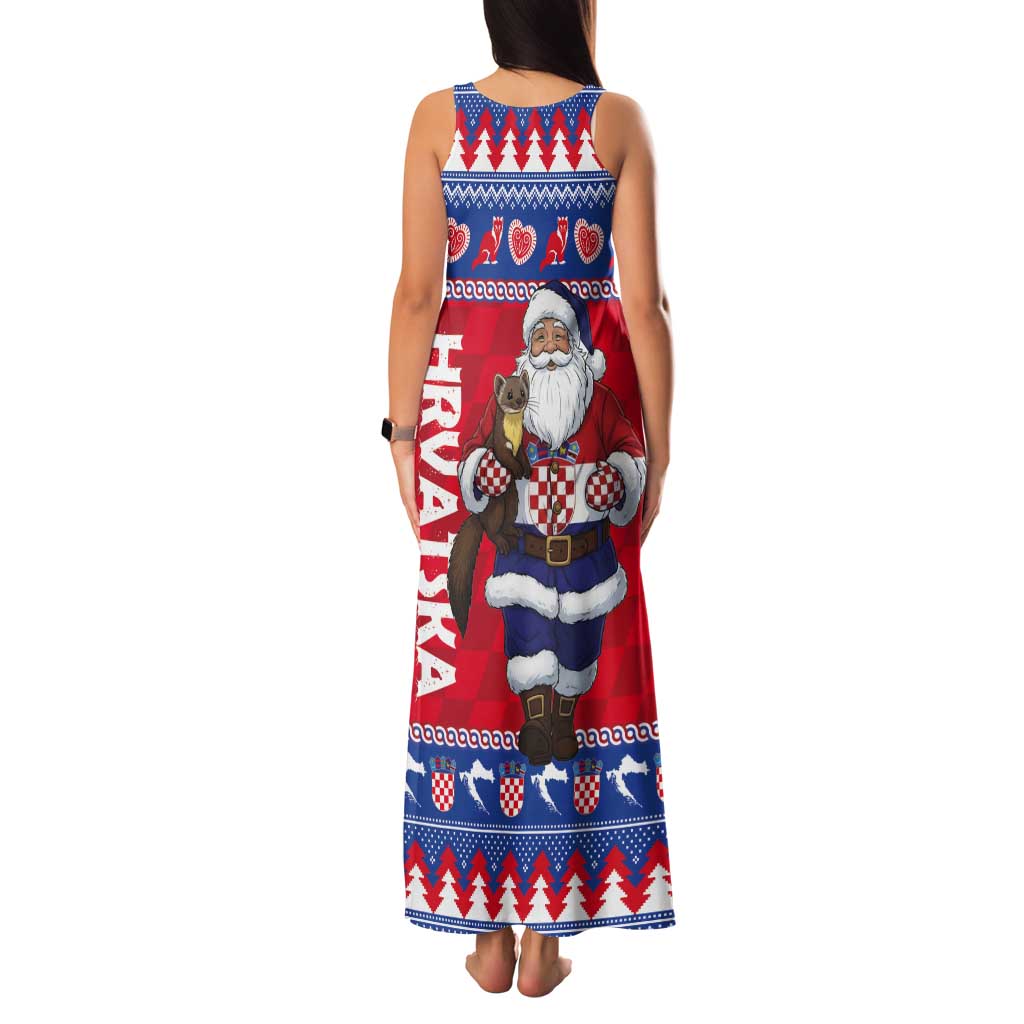 Croatia Christmas Tank Maxi Dress Djed Bozicnjak Hrvatska - Wonder Print Shop