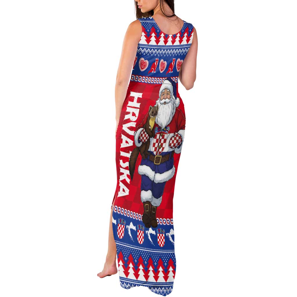Croatia Christmas Tank Maxi Dress Djed Bozicnjak Hrvatska - Wonder Print Shop