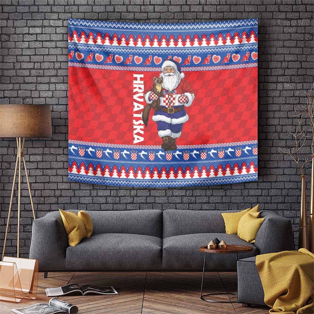 Croatia Christmas Tapestry Djed Bozicnjak Hrvatska - Wonder Print Shop