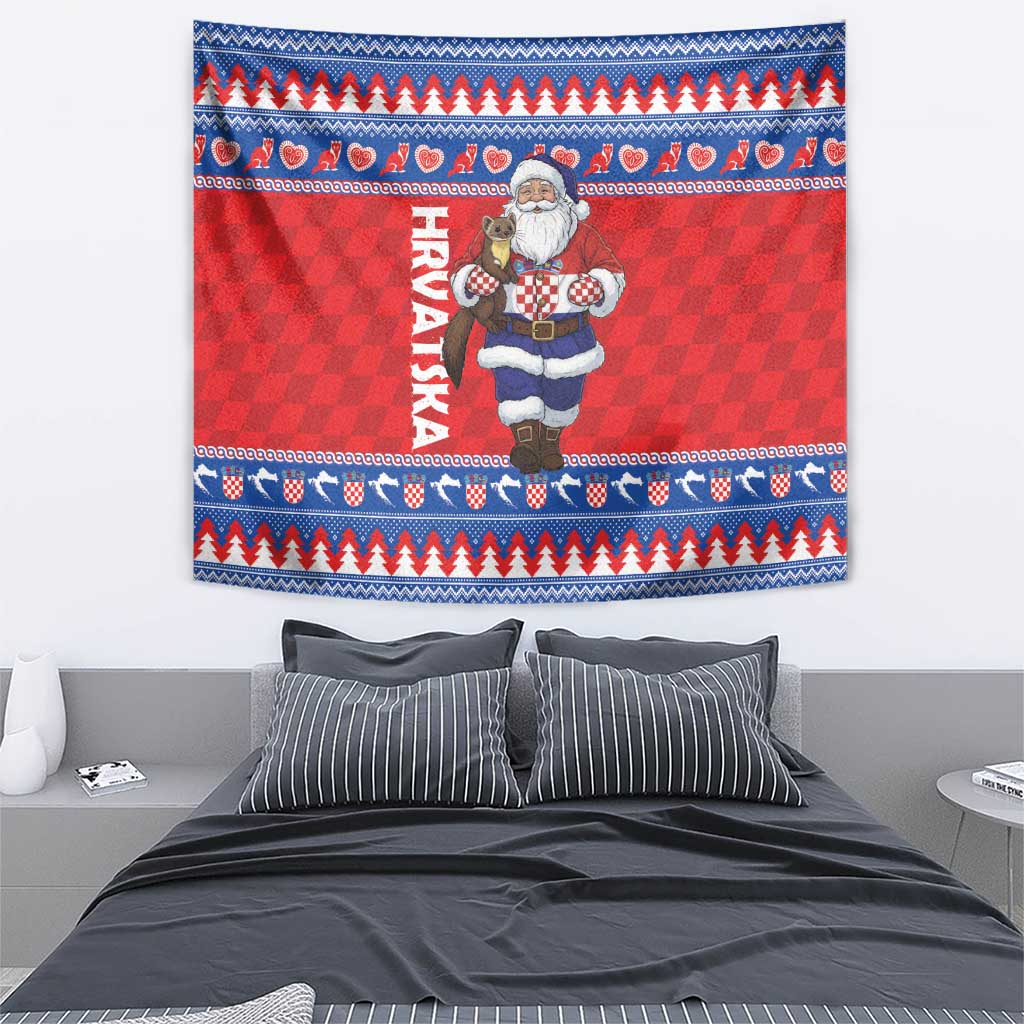 Croatia Christmas Tapestry Djed Bozicnjak Hrvatska - Wonder Print Shop