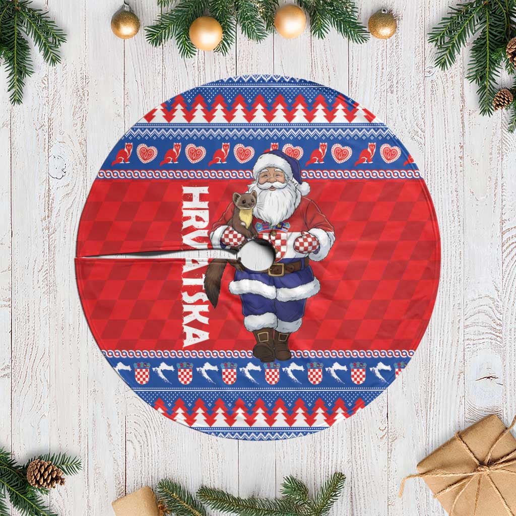 Croatia Christmas Tree Skirt Djed Bozicnjak Hrvatska - Wonder Print Shop