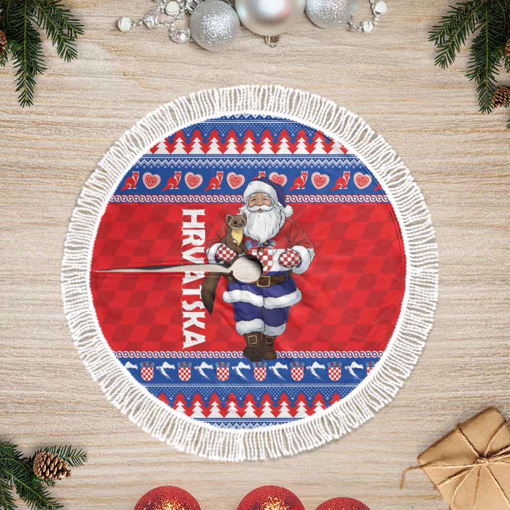 Croatia Christmas Tree Skirt Djed Bozicnjak Hrvatska - Wonder Print Shop