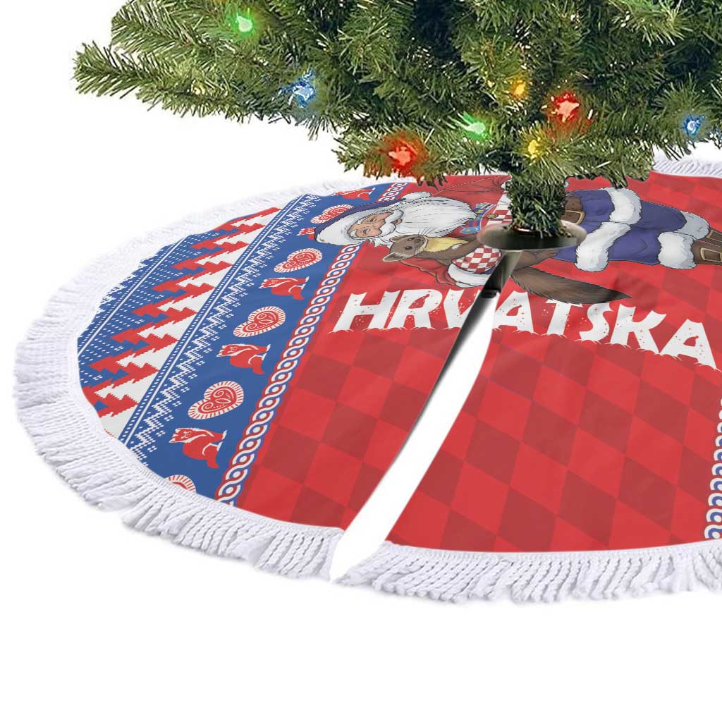 Croatia Christmas Tree Skirt Djed Bozicnjak Hrvatska - Wonder Print Shop