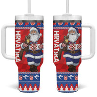 Croatia Christmas Tumbler With Handle Djed Bozicnjak Hrvatska - Wonder Print Shop