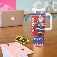 Croatia Christmas Tumbler With Handle Djed Bozicnjak Hrvatska - Wonder Print Shop
