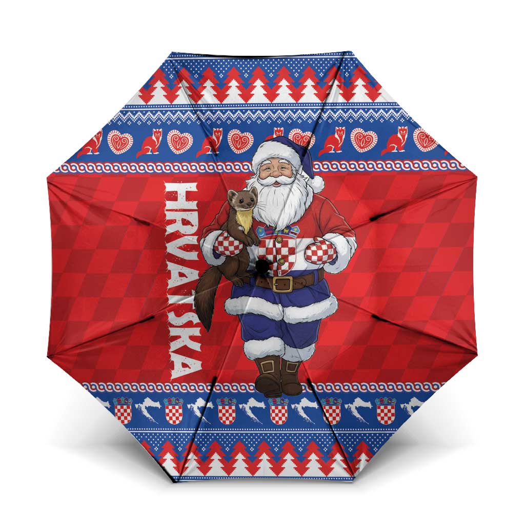 Croatia Christmas Umbrella Djed Bozicnjak Hrvatska - Wonder Print Shop