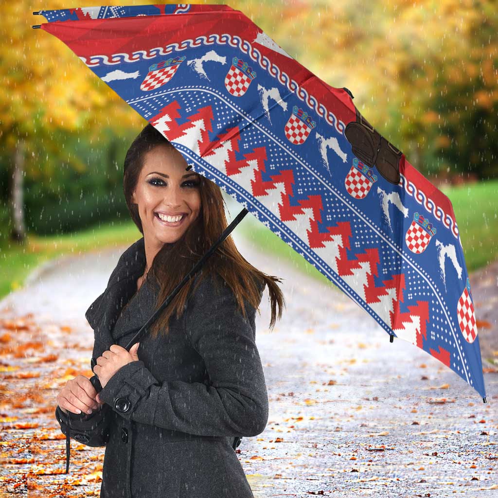 Croatia Christmas Umbrella Djed Bozicnjak Hrvatska - Wonder Print Shop