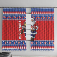 Croatia Christmas Window Curtain Djed Bozicnjak Hrvatska - Wonder Print Shop