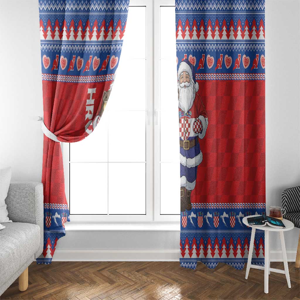 Croatia Christmas Window Curtain Djed Bozicnjak Hrvatska - Wonder Print Shop