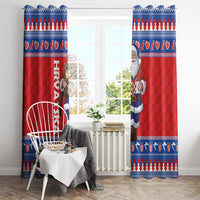 Croatia Christmas Window Curtain Djed Bozicnjak Hrvatska - Wonder Print Shop