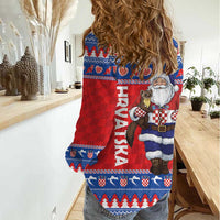 Croatia Christmas Women Casual Shirt Djed Bozicnjak Hrvatska - Wonder Print Shop