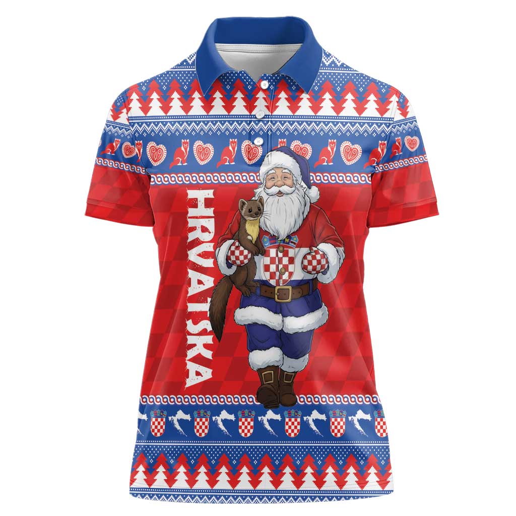 Croatia Christmas Women Polo Shirt Djed Bozicnjak Hrvatska - Wonder Print Shop
