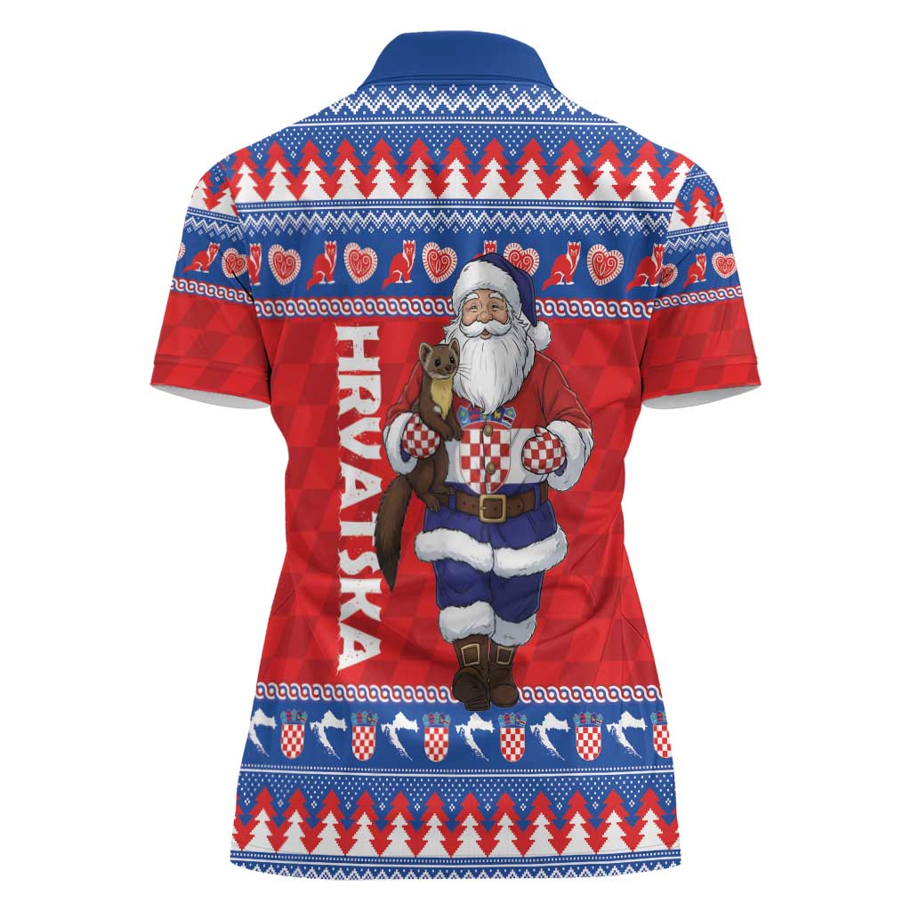 Croatia Christmas Women Polo Shirt Djed Bozicnjak Hrvatska - Wonder Print Shop
