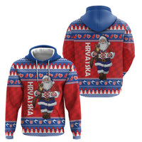 Croatia Christmas Zip Hoodie Djed Bozicnjak Hrvatska - Wonder Print Shop