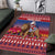 Netherlands Christmas Personalized Area Rug Santa Riding Lion Fijne Kerstdagen - Wonder Print Shop