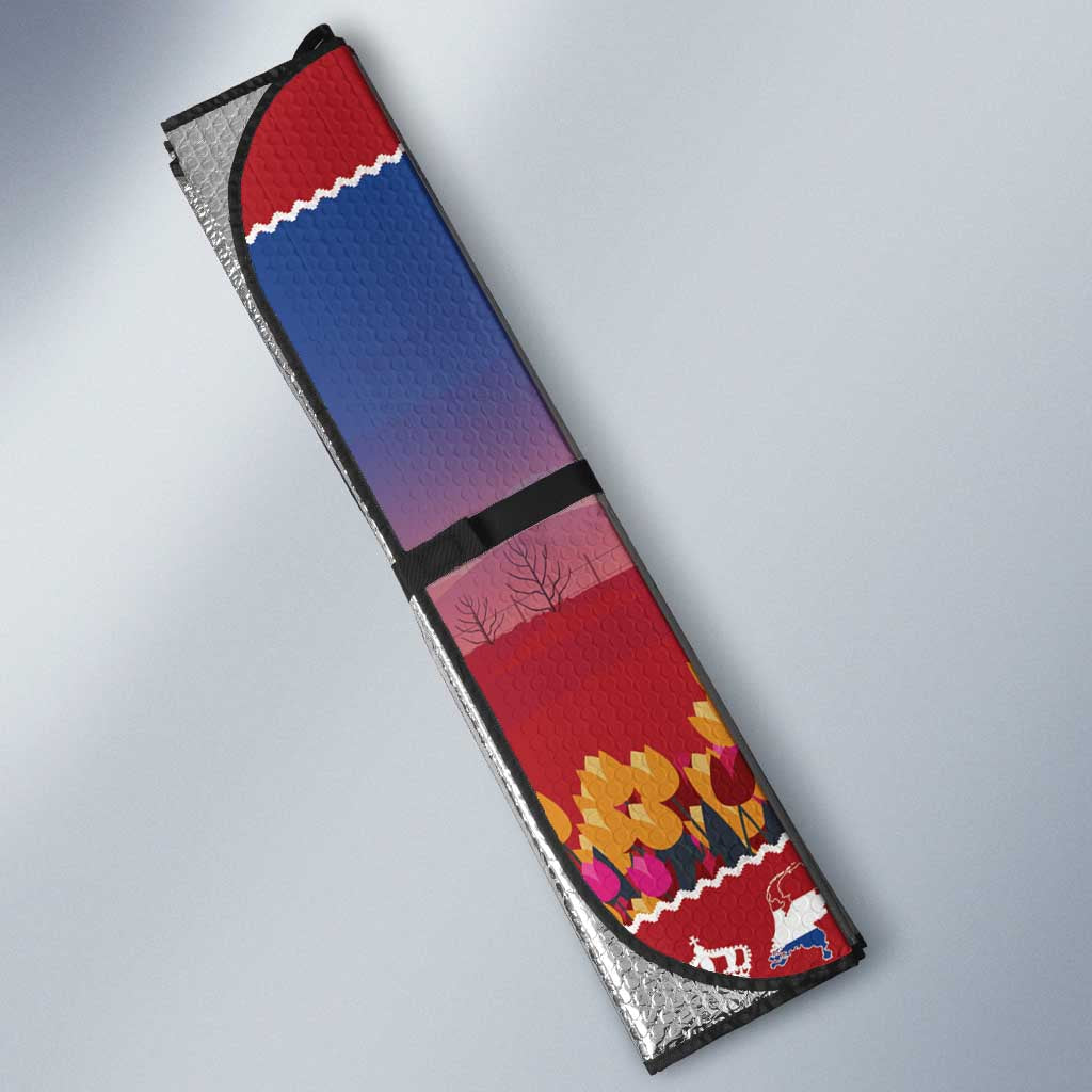 Netherlands Christmas Personalized Auto Sun Shade Santa Riding Lion Fijne Kerstdagen - Wonder Print Shop