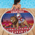 Netherlands Christmas Personalized Beach Blanket Santa Riding Lion Fijne Kerstdagen - Wonder Print Shop