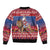 Netherlands Christmas Personalized Bomber Jacket Santa Riding Lion Fijne Kerstdagen - Wonder Print Shop
