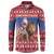 Netherlands Christmas Personalized Button Sweatshirt Santa Riding Lion Fijne Kerstdagen - Wonder Print Shop