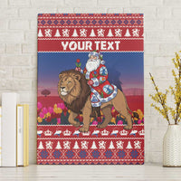 Netherlands Christmas Personalized Canvas Wall Art Santa Riding Lion Fijne Kerstdagen - Wonder Print Shop
