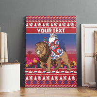 Netherlands Christmas Personalized Canvas Wall Art Santa Riding Lion Fijne Kerstdagen - Wonder Print Shop