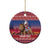 Netherlands Christmas Personalized Ceramic Ornament Santa Riding Lion Fijne Kerstdagen - Wonder Print Shop