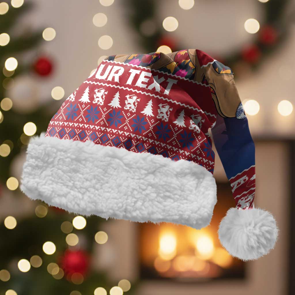 Netherlands Christmas Personalized Christmas Santa Hat Santa Riding Lion Fijne Kerstdagen - Wonder Print Shop