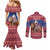 Netherlands Christmas Personalized Couples Matching Mermaid Dress and Long Sleeve Button Shirt Santa Riding Lion Fijne Kerstdagen - Wonder Print Shop