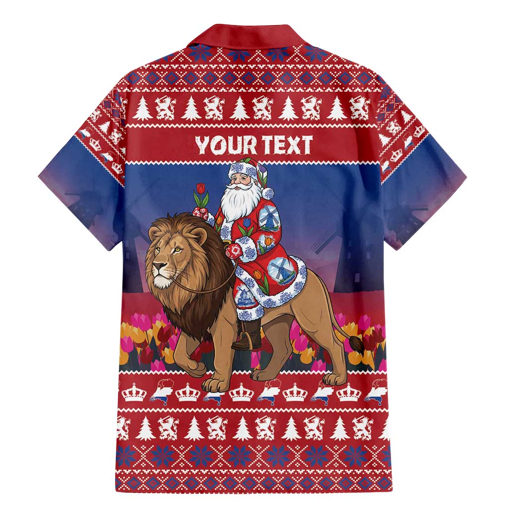 Netherlands Christmas Personalized Family Matching Mermaid Dress and Hawaiian Shirt Santa Riding Lion Fijne Kerstdagen - Wonder Print Shop