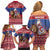 Netherlands Christmas Personalized Family Matching Off Shoulder Short Dress and Hawaiian Shirt Santa Riding Lion Fijne Kerstdagen - Wonder Print Shop