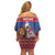 Netherlands Christmas Personalized Family Matching Off Shoulder Short Dress and Hawaiian Shirt Santa Riding Lion Fijne Kerstdagen - Wonder Print Shop